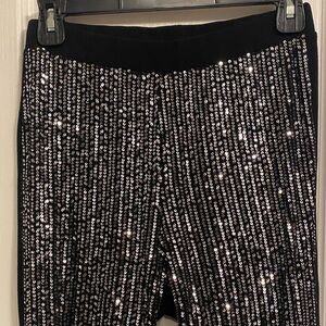 SHEIN Glittering Black Sequin Trousers